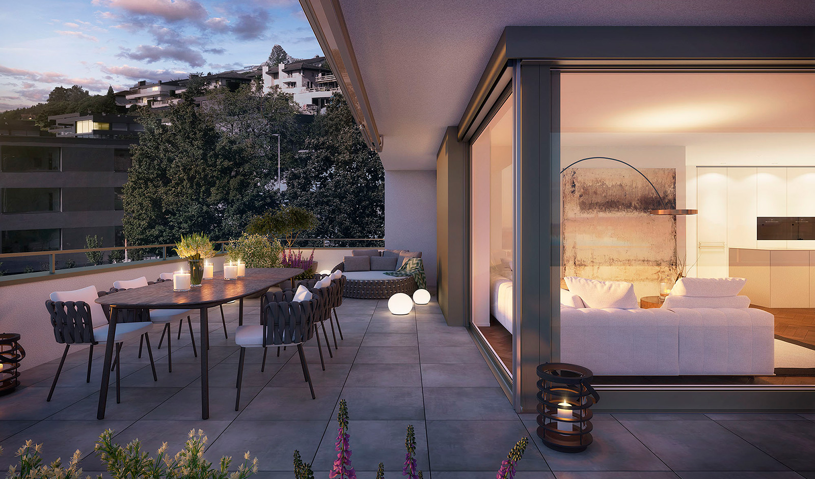 Stilvolle Mietwohnung mit herrlich grosser Terrasse Della Valle Immobilien