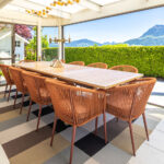 Design-Oase mit Pool, Palmen und traumhaftem Rigi-Panoramablick